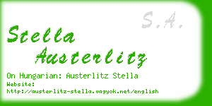 stella austerlitz business card